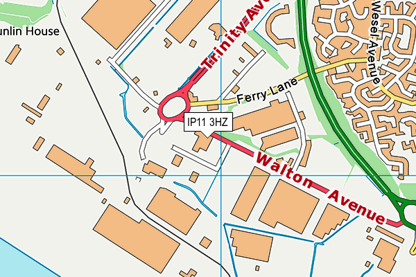 IP11 3HZ map - OS VectorMap District (Ordnance Survey) IP11 3HZ map - OS VectorMap District (Ordnance Survey)