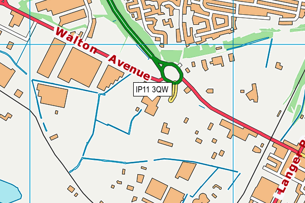 IP11 3QW map - OS VectorMap District (Ordnance Survey) IP11 3QW map - OS VectorMap District (Ordnance Survey)