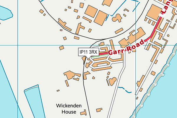 IP11 3RX map - OS VectorMap District (Ordnance Survey) IP11 3RX map - OS VectorMap District (Ordnance Survey)
