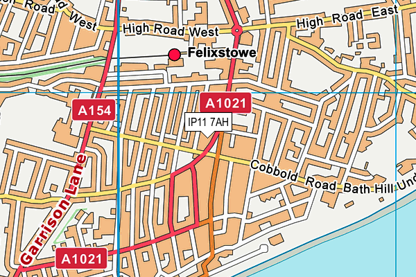 IP11 7AH map - OS VectorMap District (Ordnance Survey) IP11 7AH map - OS VectorMap District (Ordnance Survey)