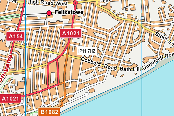 IP11 7HZ map - OS VectorMap District (Ordnance Survey) IP11 7HZ map - OS VectorMap District (Ordnance Survey)