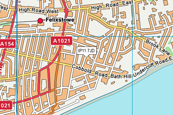 IP11 7JD map - OS VectorMap District (Ordnance Survey) IP11 7JD map - OS VectorMap District (Ordnance Survey)