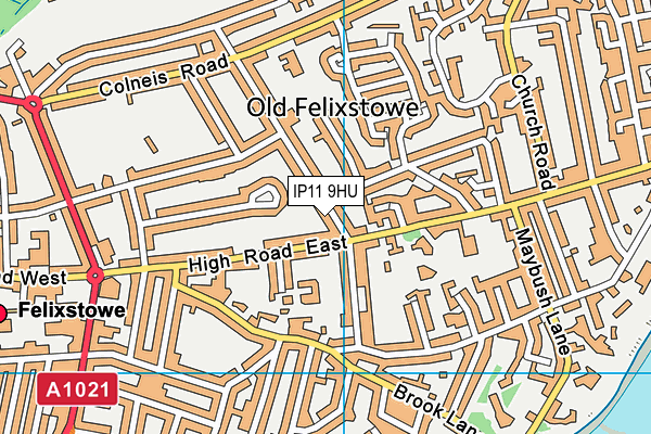 IP11 9HU map - OS VectorMap District (Ordnance Survey) IP11 9HU map - OS VectorMap District (Ordnance Survey)
