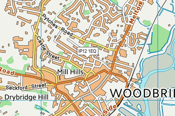 IP12 1EQ map - OS VectorMap District (Ordnance Survey) IP12 1EQ map - OS VectorMap District (Ordnance Survey)