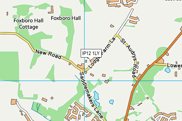 IP12 1LY map - OS VectorMap District (Ordnance Survey) IP12 1LY map - OS VectorMap District (Ordnance Survey)
