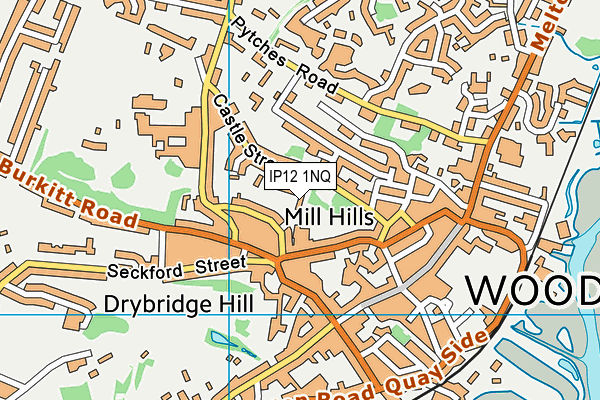 IP12 1NQ map - OS VectorMap District (Ordnance Survey) IP12 1NQ map - OS VectorMap District (Ordnance Survey)