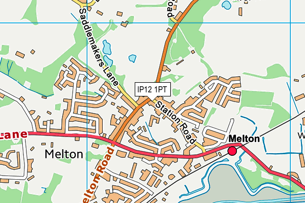 IP12 1PT map - OS VectorMap District (Ordnance Survey) IP12 1PT map - OS VectorMap District (Ordnance Survey)