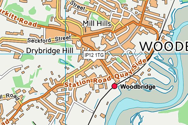 IP12 1TG map - OS VectorMap District (Ordnance Survey) IP12 1TG map - OS VectorMap District (Ordnance Survey)