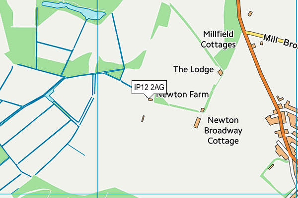 IP12 2AG map - OS VectorMap District (Ordnance Survey) IP12 2AG map - OS VectorMap District (Ordnance Survey)