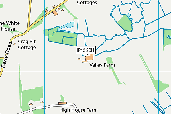 IP12 2BH map - OS VectorMap District (Ordnance Survey) IP12 2BH map - OS VectorMap District (Ordnance Survey)