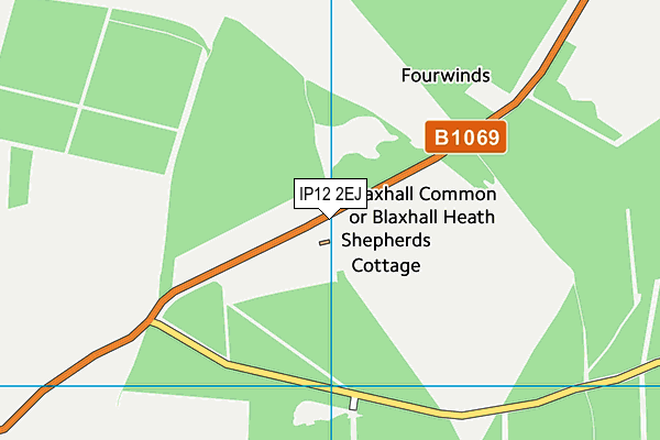 IP12 2EJ map - OS VectorMap District (Ordnance Survey) IP12 2EJ map - OS VectorMap District (Ordnance Survey)