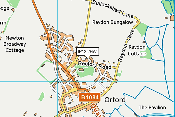 IP12 2HW map - OS VectorMap District (Ordnance Survey) IP12 2HW map - OS VectorMap District (Ordnance Survey)