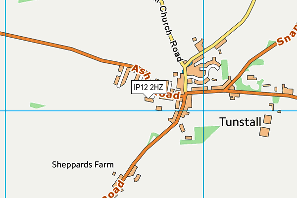 IP12 2HZ map - OS VectorMap District (Ordnance Survey) IP12 2HZ map - OS VectorMap District (Ordnance Survey)