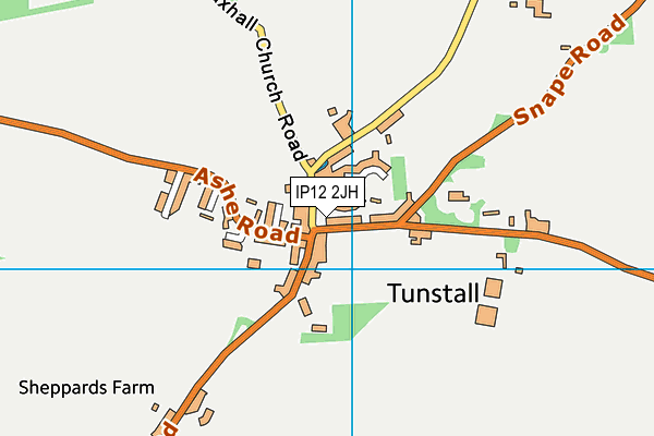 IP12 2JH map - OS VectorMap District (Ordnance Survey) IP12 2JH map - OS VectorMap District (Ordnance Survey)