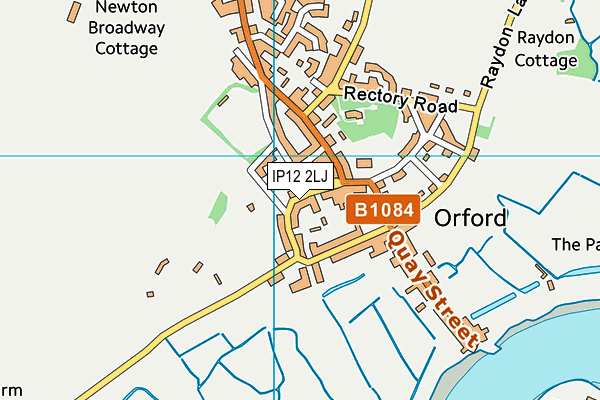 IP12 2LJ map - OS VectorMap District (Ordnance Survey) IP12 2LJ map - OS VectorMap District (Ordnance Survey)