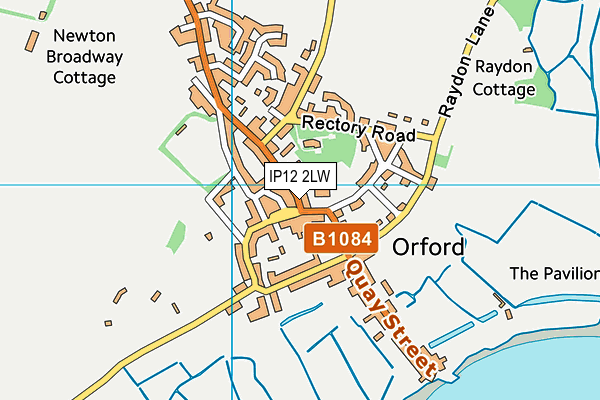 IP12 2LW map - OS VectorMap District (Ordnance Survey) IP12 2LW map - OS VectorMap District (Ordnance Survey)