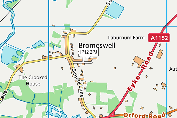 IP12 2PJ map - OS VectorMap District (Ordnance Survey) IP12 2PJ map - OS VectorMap District (Ordnance Survey)