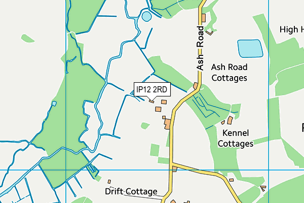 IP12 2RD map - OS VectorMap District (Ordnance Survey) IP12 2RD map - OS VectorMap District (Ordnance Survey)