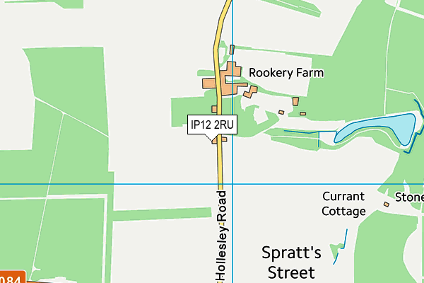 IP12 2RU map - OS VectorMap District (Ordnance Survey) IP12 2RU map - OS VectorMap District (Ordnance Survey)