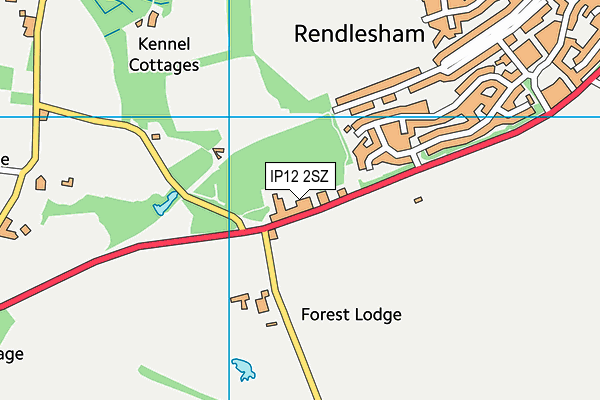 IP12 2SZ map - OS VectorMap District (Ordnance Survey) IP12 2SZ map - OS VectorMap District (Ordnance Survey)