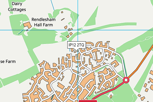 IP12 2TQ map - OS VectorMap District (Ordnance Survey) IP12 2TQ map - OS VectorMap District (Ordnance Survey)
