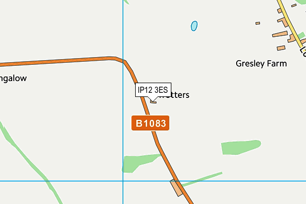 IP12 3ES map - OS VectorMap District (Ordnance Survey) IP12 3ES map - OS VectorMap District (Ordnance Survey)
