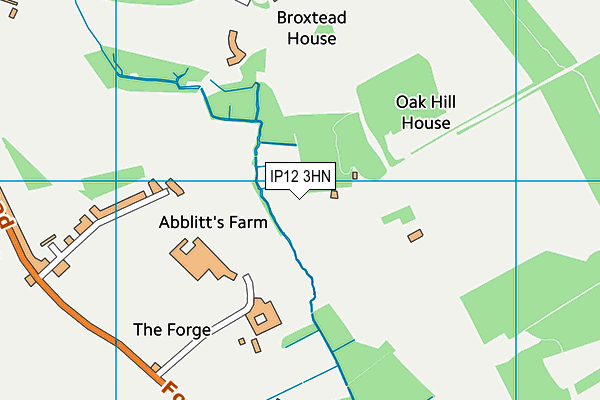 IP12 3HN map - OS VectorMap District (Ordnance Survey) IP12 3HN map - OS VectorMap District (Ordnance Survey)