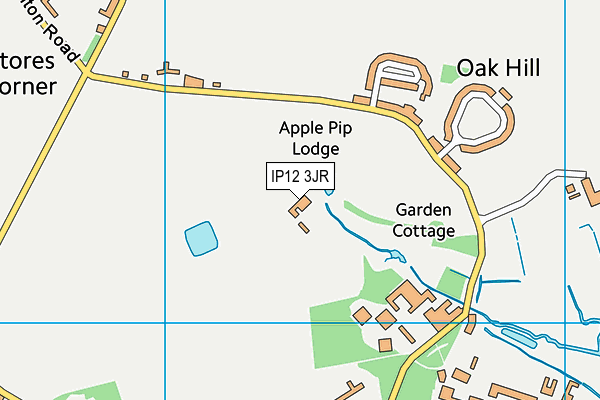 IP12 3JR map - OS VectorMap District (Ordnance Survey) IP12 3JR map - OS VectorMap District (Ordnance Survey)