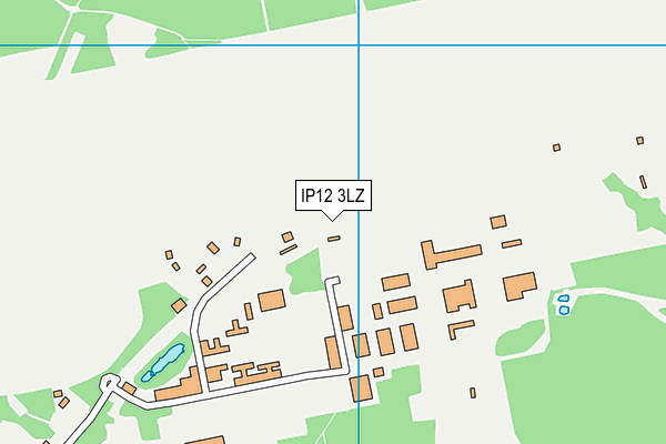 IP12 3LZ map - OS VectorMap District (Ordnance Survey) IP12 3LZ map - OS VectorMap District (Ordnance Survey)