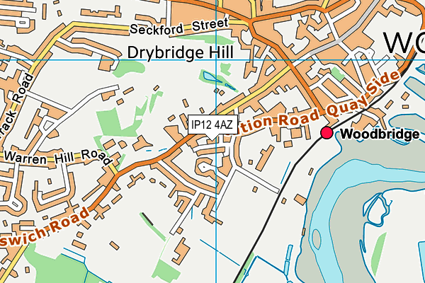 IP12 4AZ map - OS VectorMap District (Ordnance Survey) IP12 4AZ map - OS VectorMap District (Ordnance Survey)