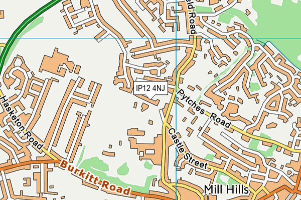 IP12 4NJ map - OS VectorMap District (Ordnance Survey) IP12 4NJ map - OS VectorMap District (Ordnance Survey)