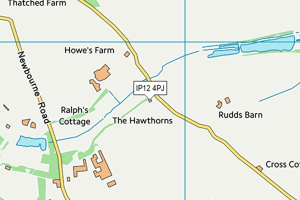 IP12 4PJ map - OS VectorMap District (Ordnance Survey) IP12 4PJ map - OS VectorMap District (Ordnance Survey)
