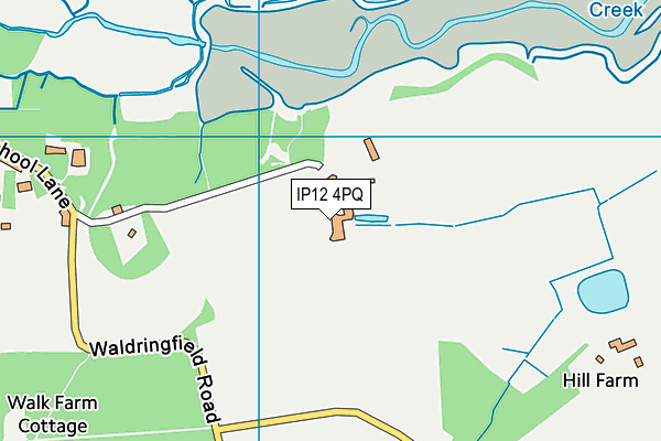 IP12 4PQ map - OS VectorMap District (Ordnance Survey) IP12 4PQ map - OS VectorMap District (Ordnance Survey)