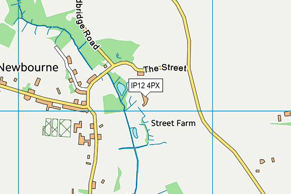IP12 4PX map - OS VectorMap District (Ordnance Survey) IP12 4PX map - OS VectorMap District (Ordnance Survey)