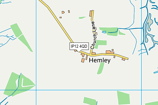 IP12 4QD map - OS VectorMap District (Ordnance Survey) IP12 4QD map - OS VectorMap District (Ordnance Survey)