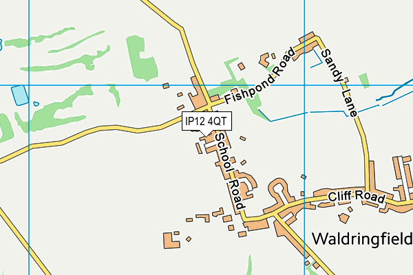 IP12 4QT map - OS VectorMap District (Ordnance Survey) IP12 4QT map - OS VectorMap District (Ordnance Survey)