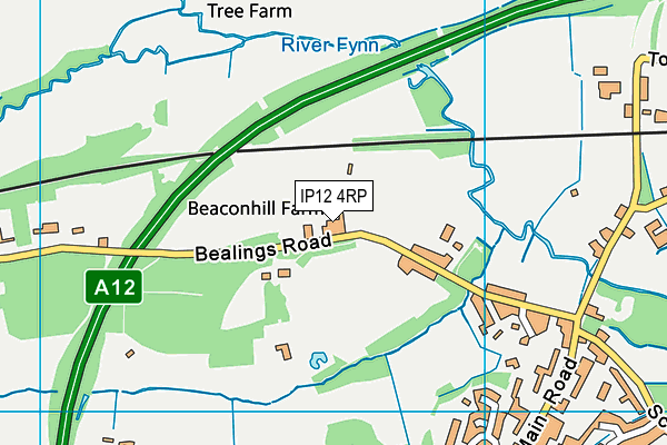 IP12 4RP map - OS VectorMap District (Ordnance Survey) IP12 4RP map - OS VectorMap District (Ordnance Survey)