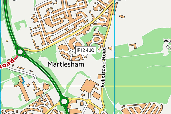 IP12 4UQ map - OS VectorMap District (Ordnance Survey) IP12 4UQ map - OS VectorMap District (Ordnance Survey)