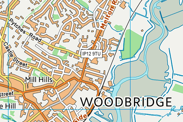 IP12 9TU map - OS VectorMap District (Ordnance Survey) IP12 9TU map - OS VectorMap District (Ordnance Survey)