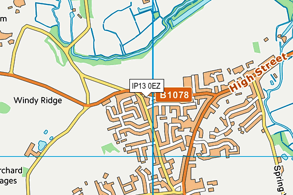 IP13 0EZ map - OS VectorMap District (Ordnance Survey) IP13 0EZ map - OS VectorMap District (Ordnance Survey)