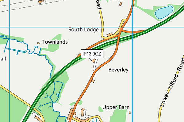 IP13 0GZ map - OS VectorMap District (Ordnance Survey) IP13 0GZ map - OS VectorMap District (Ordnance Survey)