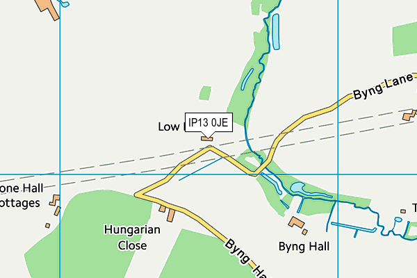 IP13 0JE map - OS VectorMap District (Ordnance Survey) IP13 0JE map - OS VectorMap District (Ordnance Survey)