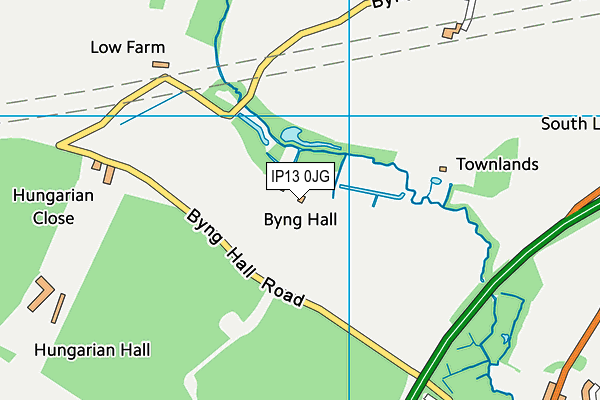 IP13 0JG map - OS VectorMap District (Ordnance Survey) IP13 0JG map - OS VectorMap District (Ordnance Survey)