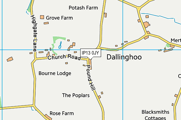 IP13 0JY map - OS VectorMap District (Ordnance Survey) IP13 0JY map - OS VectorMap District (Ordnance Survey)