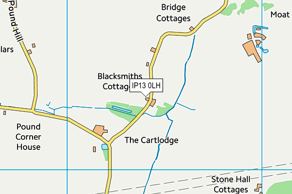 IP13 0LH map - OS VectorMap District (Ordnance Survey) IP13 0LH map - OS VectorMap District (Ordnance Survey)