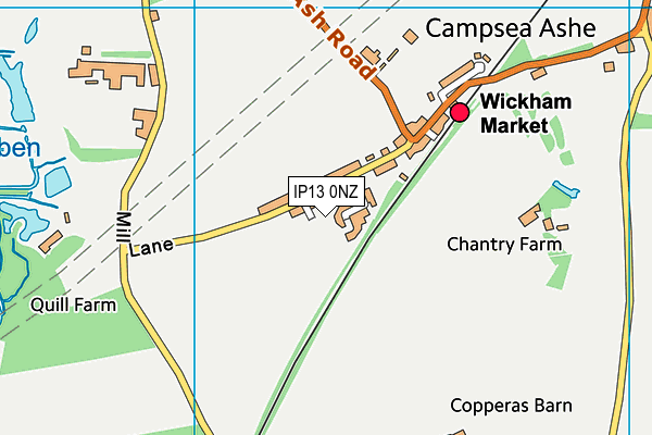 IP13 0NZ map - OS VectorMap District (Ordnance Survey) IP13 0NZ map - OS VectorMap District (Ordnance Survey)