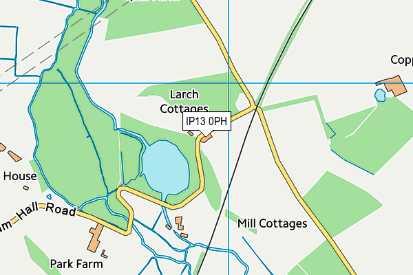 IP13 0PH map - OS VectorMap District (Ordnance Survey) IP13 0PH map - OS VectorMap District (Ordnance Survey)