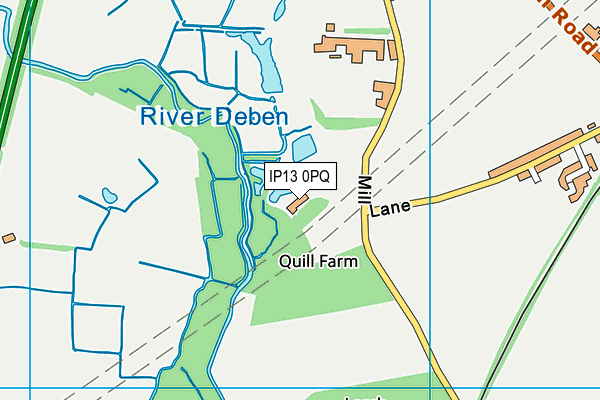 IP13 0PQ map - OS VectorMap District (Ordnance Survey) IP13 0PQ map - OS VectorMap District (Ordnance Survey)