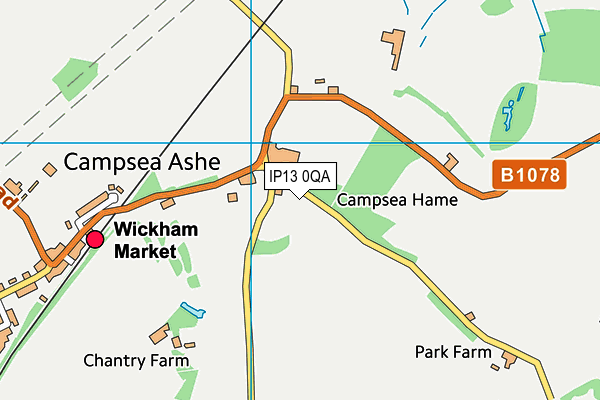 IP13 0QA map - OS VectorMap District (Ordnance Survey) IP13 0QA map - OS VectorMap District (Ordnance Survey)