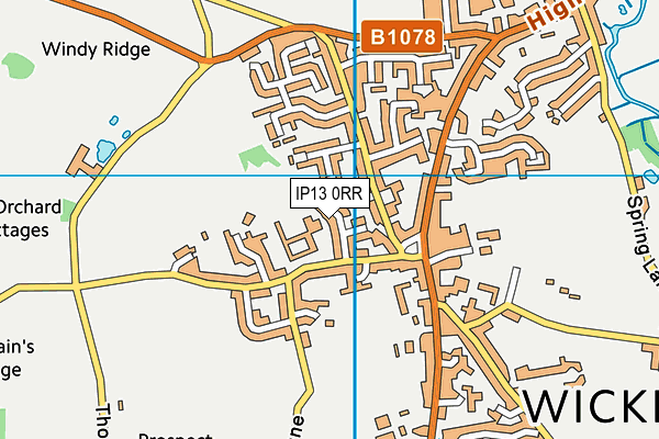 IP13 0RR map - OS VectorMap District (Ordnance Survey) IP13 0RR map - OS VectorMap District (Ordnance Survey)
